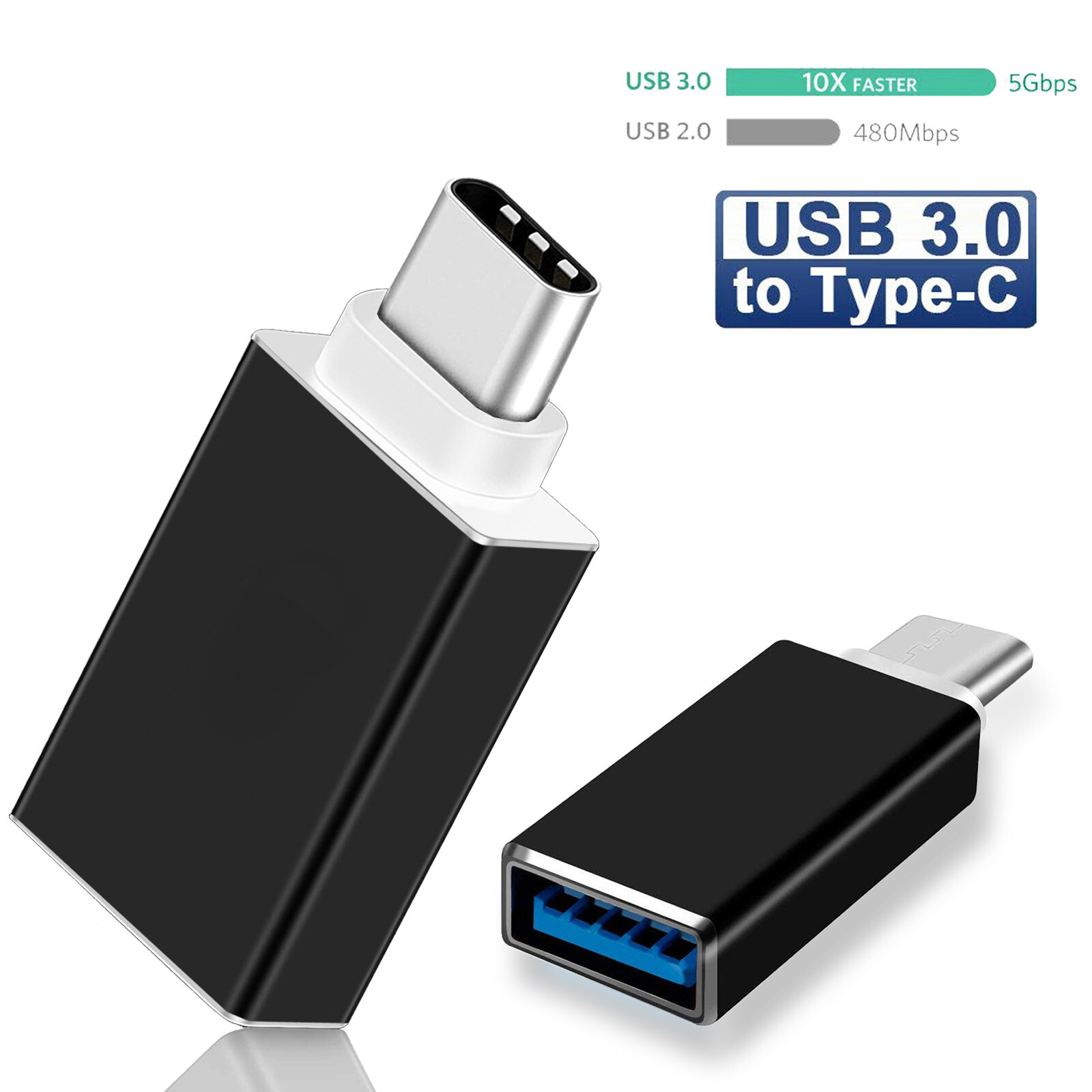 1/2pcs USB C to USB Adapter for 2021 MacBook Air iPad mini 6, Surface Pro 8/X Go