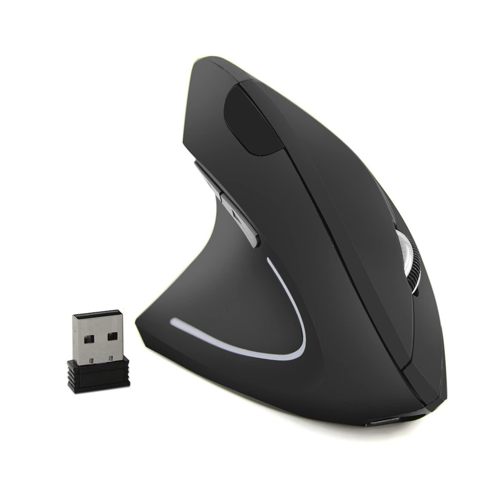 Left-Handed , Rechargeable 2.4G Wireless Ergonomic Vertical Mice with USB Rec...