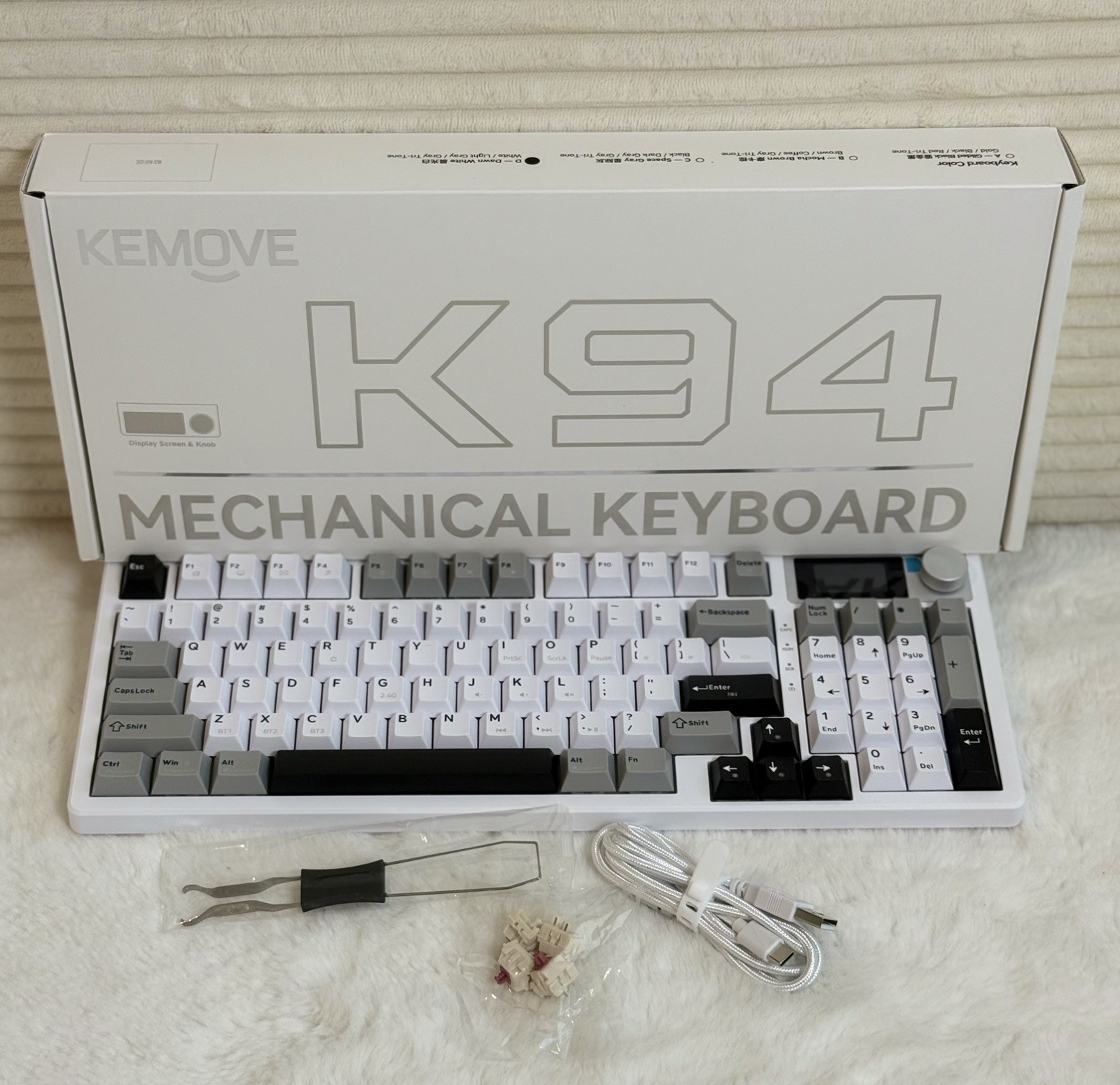 KEMOVE K94 Tri-Mode Mechanical Keyboard Hot Swappable RGB Battery