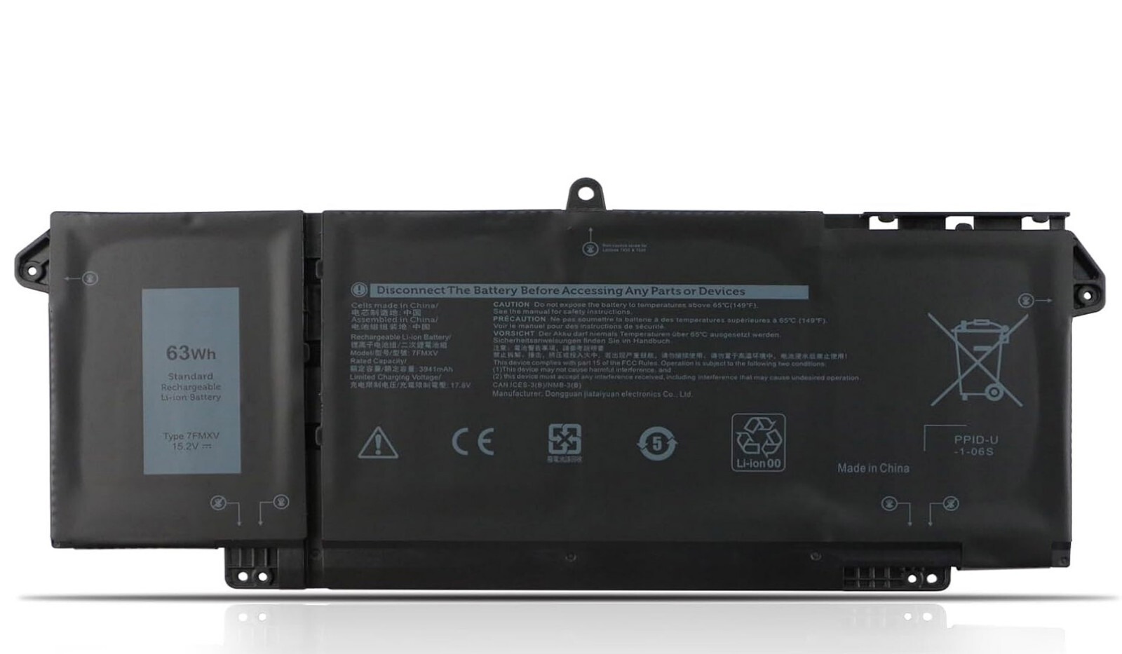 63Wh 9JM71 4M1JN 1PP63 Battery for Dell Latitude 5320 7320 7420 7520