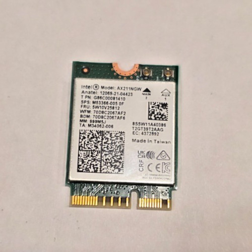 Intel AX211 WIFI 6E CNVio2 Adapter w/Tri Band 2.4/5/6GHz AX211NGW 2.4Gbps