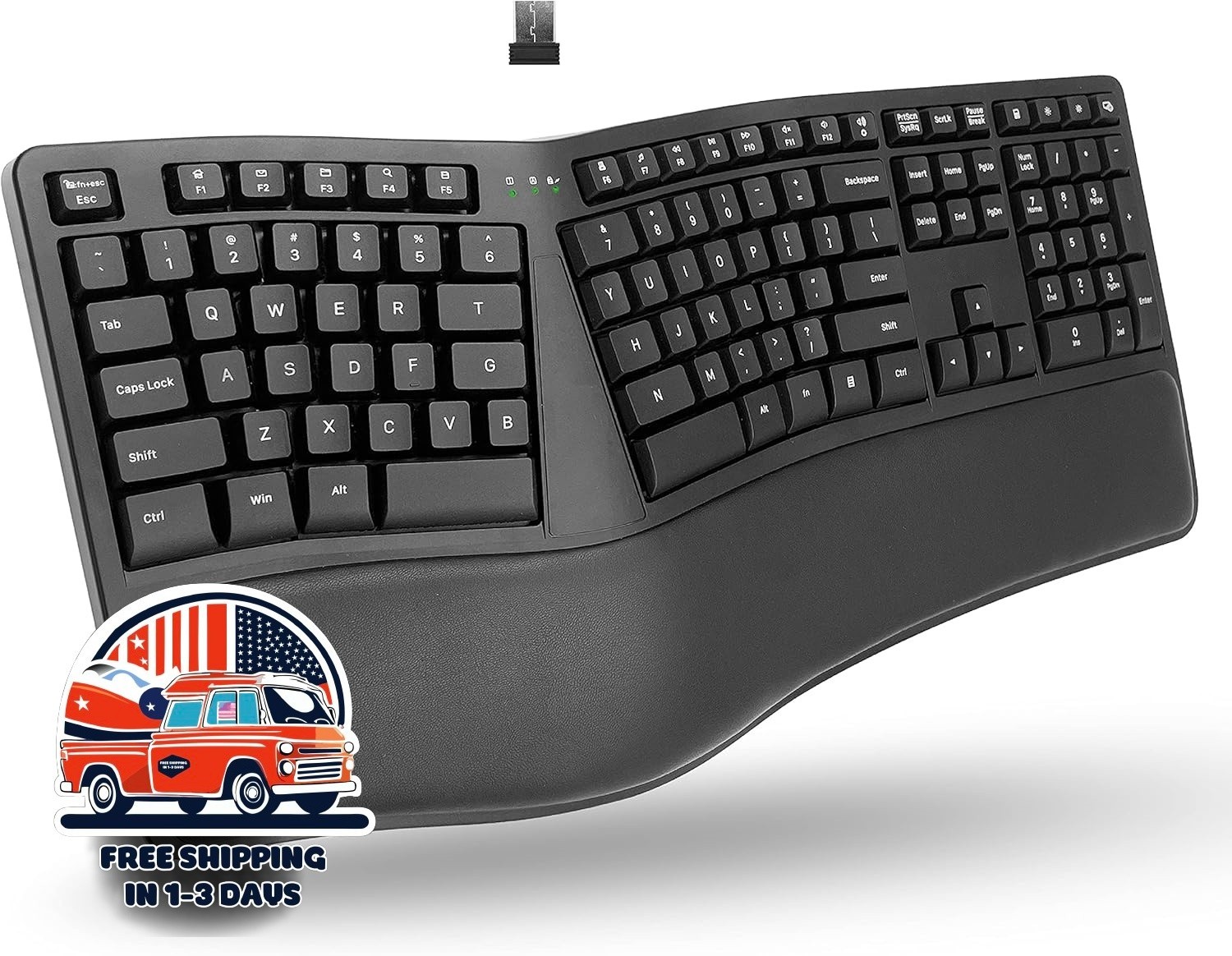 Teclado con reposamuñecas acolchado: escribe cómodamente durante más tiempo, NEW
