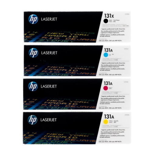 HP 131A / 131x Toner Set OEM Cartridge - Black, Cyan, Yellow, Magenta