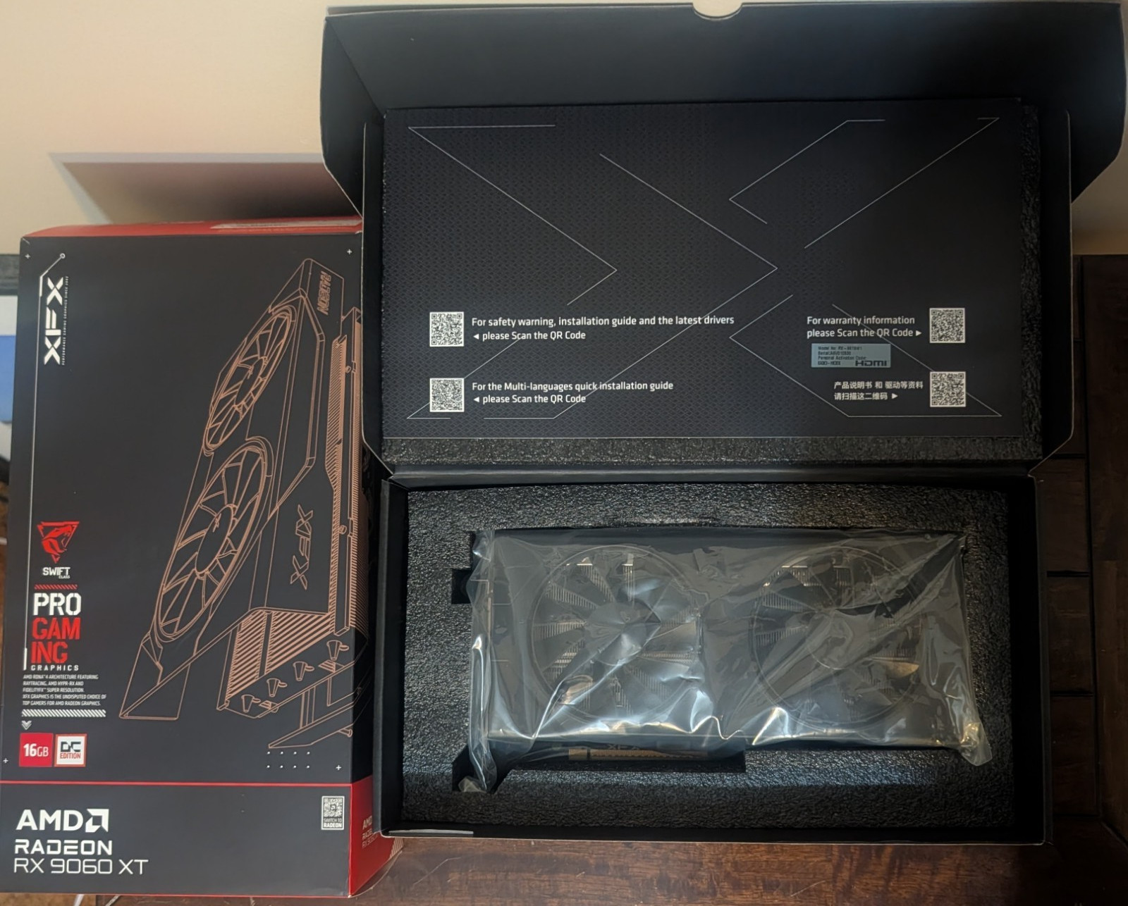 XFX SWIFT Radeon RX 9060 XT OC GAMING EDITION 16GB Graphics Card Dual Bios