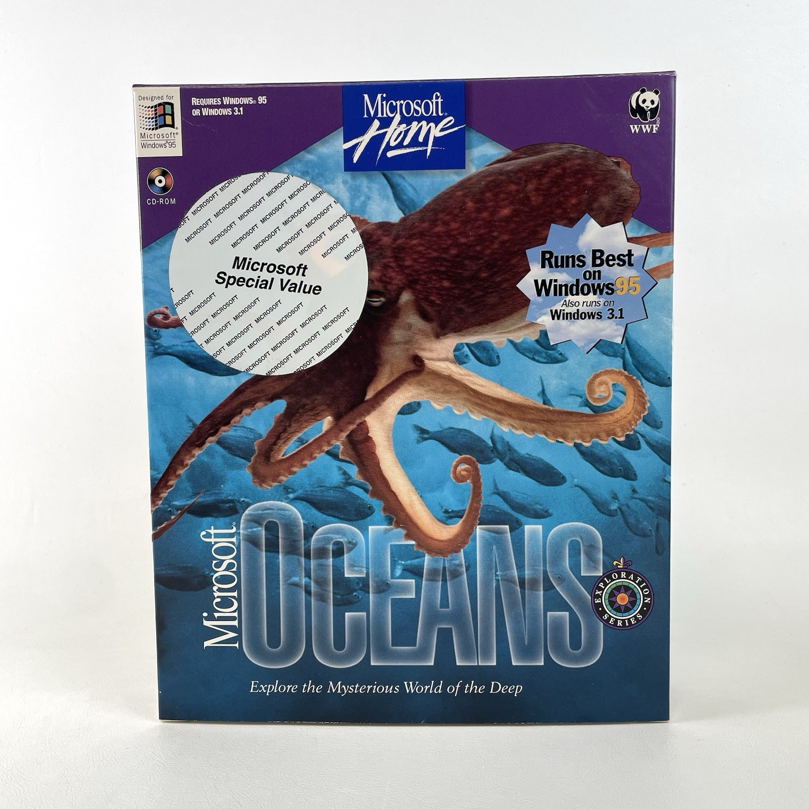 Microsoft Home - Oceans, Exploration Series - (PC CD-ROM, 1995) BIG BOX COMPLETE