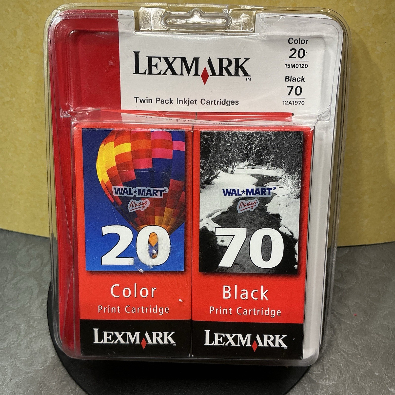 Lexmark 70/20 Black & Color Twin Pack Inkjet Cartridges NEW Clamshell Packaging