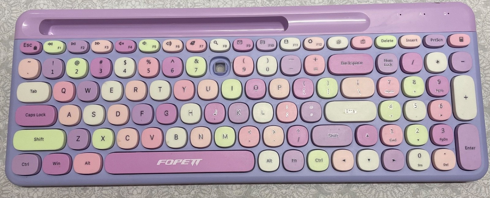 FOPETT Wireless Keyboard Model 888 Multicolour missing 1 button