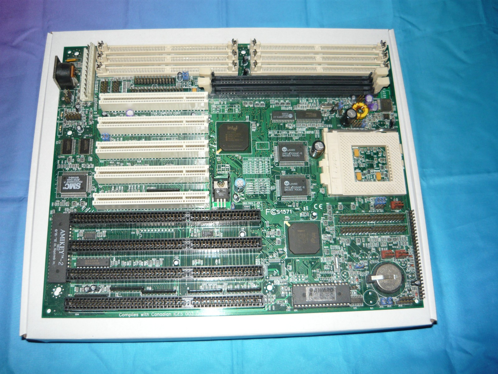 Vintage Tyan S1571 Socket 7 Pentium Motherboard Used Good