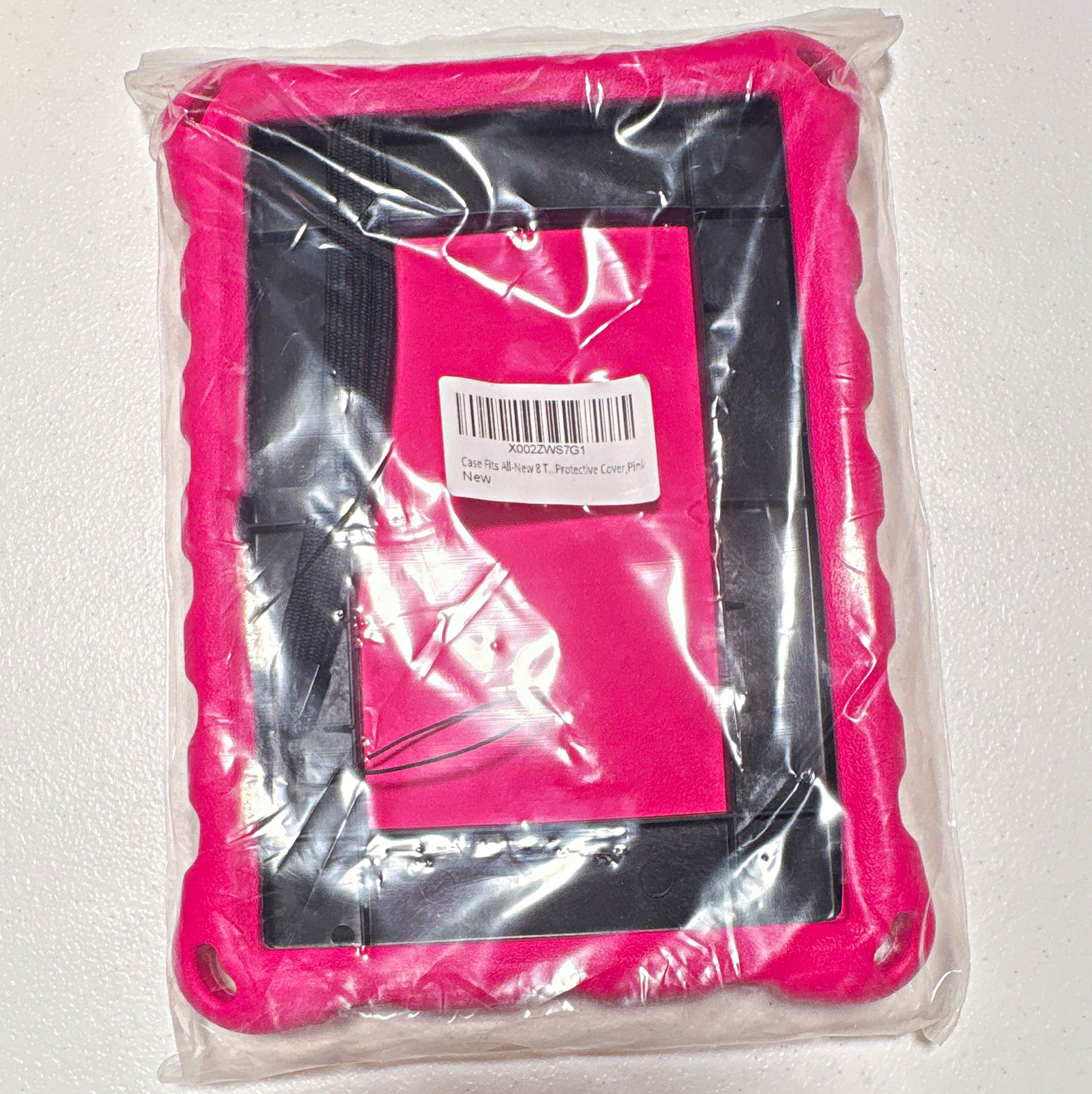 All-New 8 T Protective Cover Case, 8 in Shockproof Silicone, Pink/Black