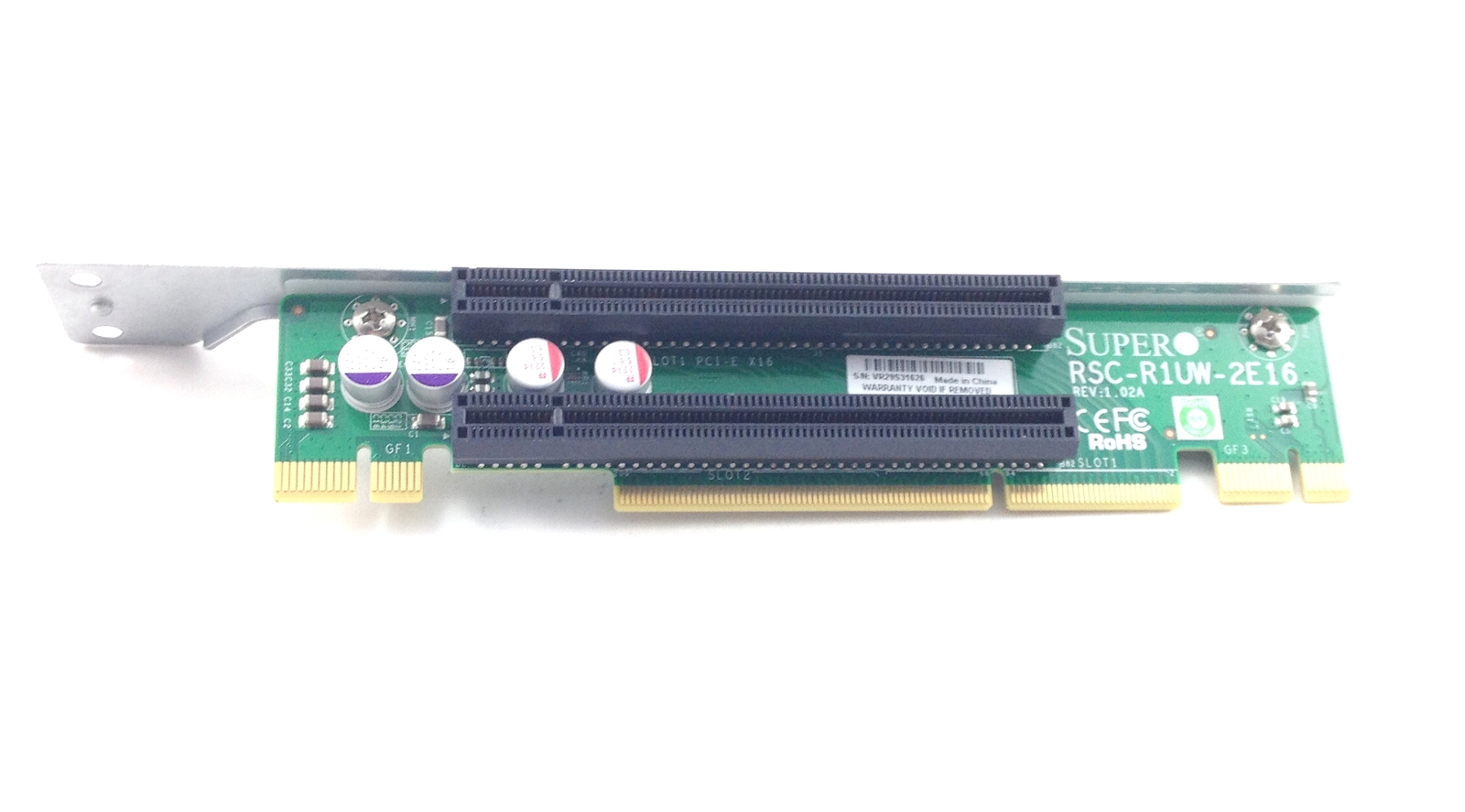 SUPERMICRO RSC-R1UW-2E16 - 1U LHS WIO & PCI-Express x16 Riser Card w/ bracket