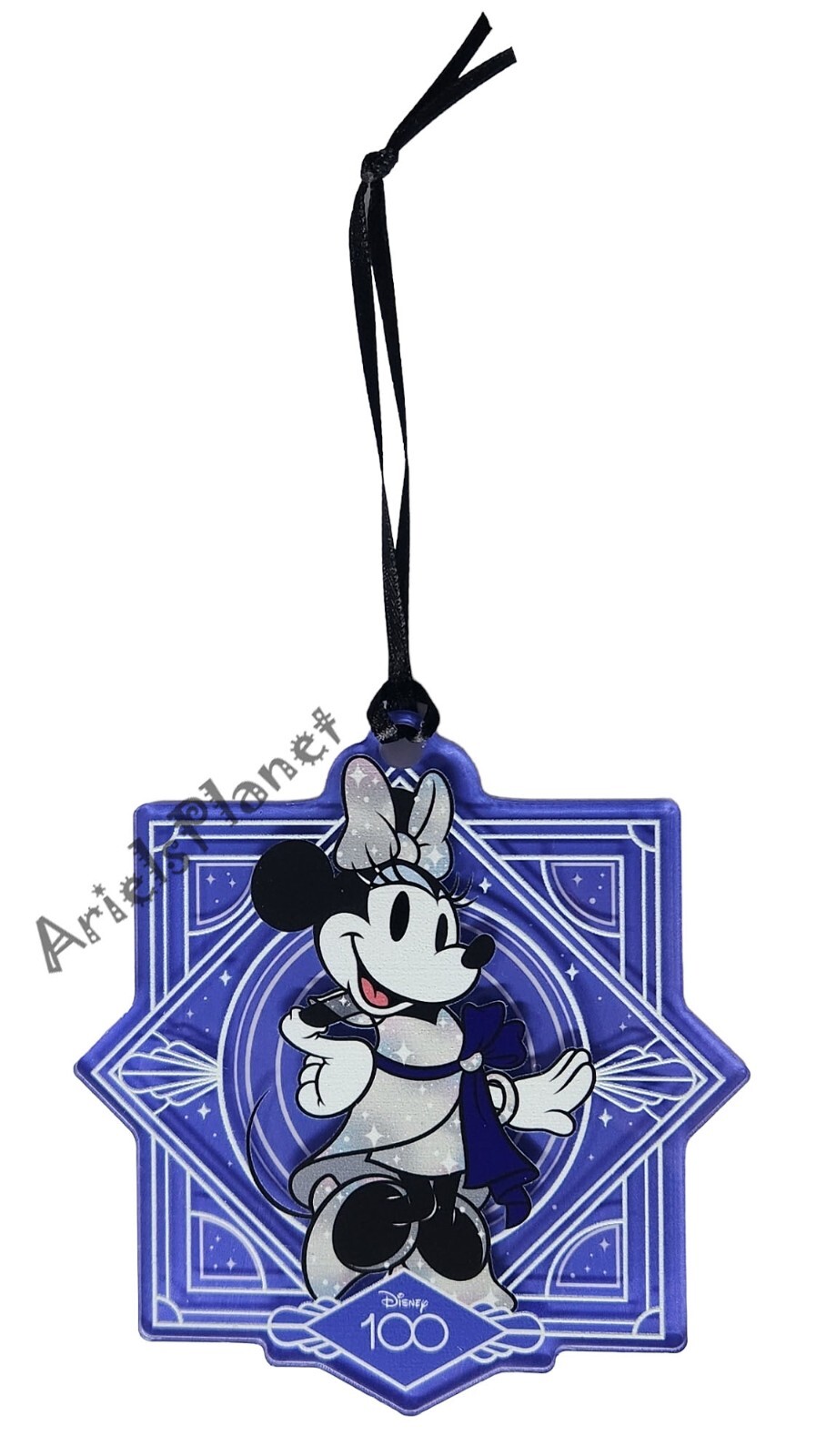 Disney Parks Minnie Mouse Disney100 Hanging Acrylic Ornament