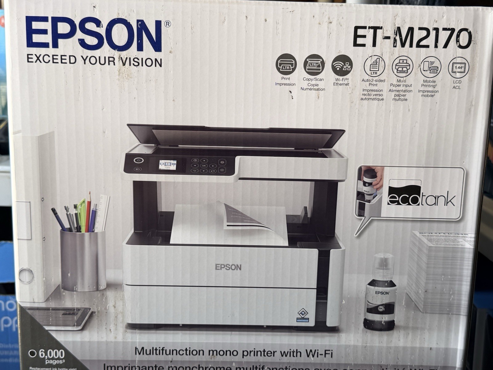 Epson EcoTank ET-M2170 Wireless All-In-One Ink Tank Printer Black & White