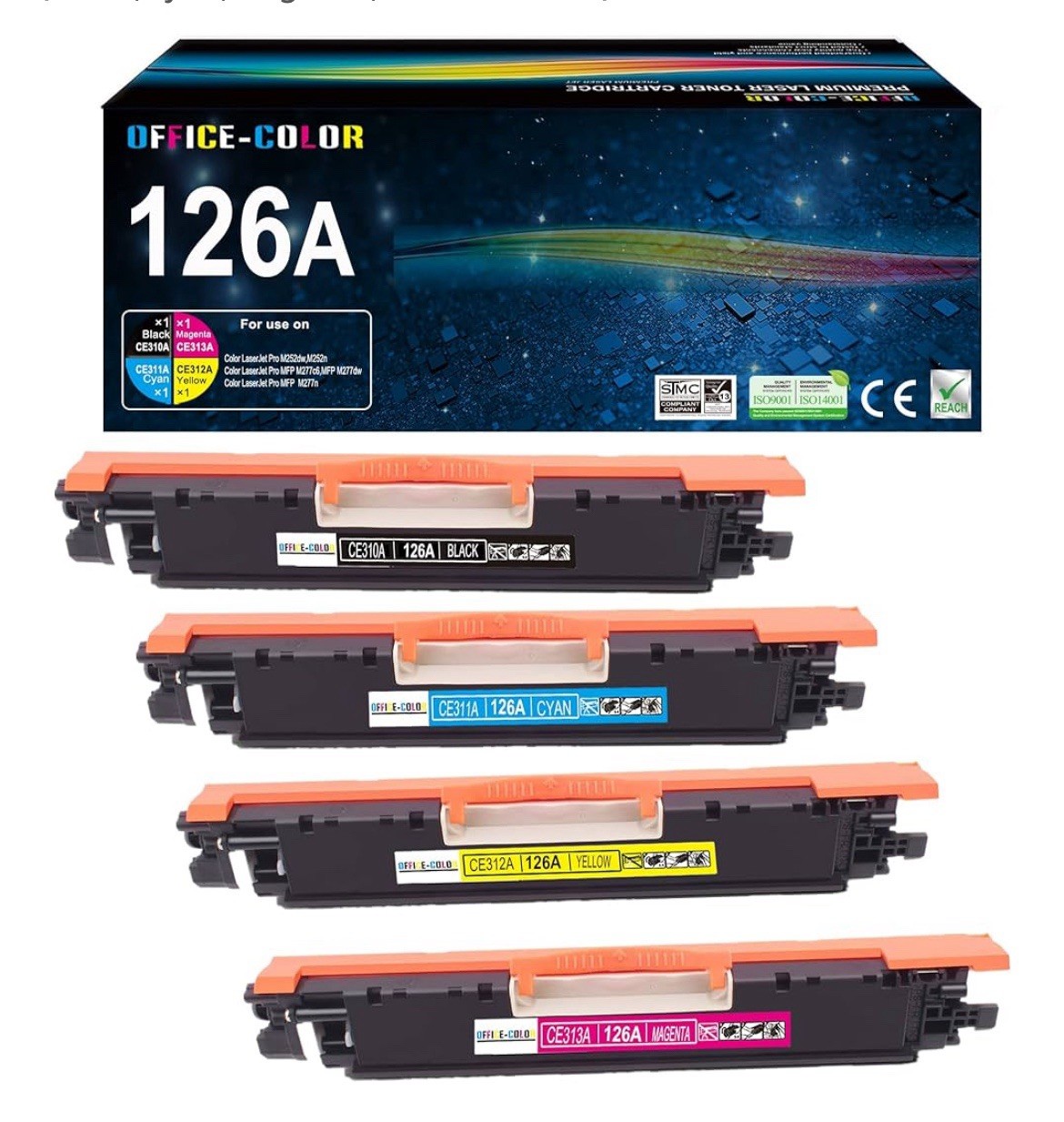 Replacement for HP 126A Toner Cartridges Set Works with HP Laserjet Pro 100 C...
