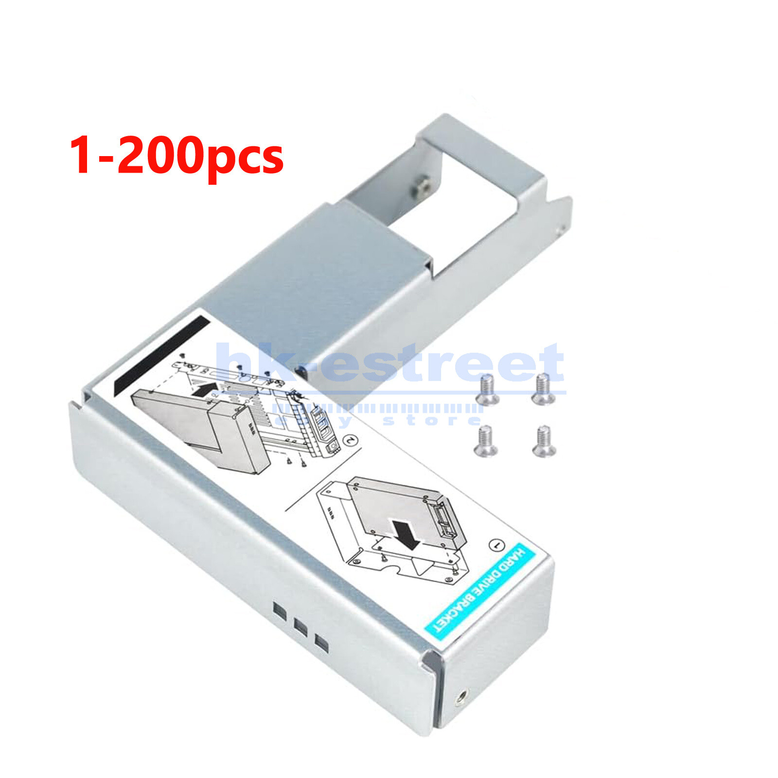 Lot 9W8C4 Y004G WWGPK 3.5" to 2.5" Caddy Adapter for Dell F238F KG1CH R710 R720