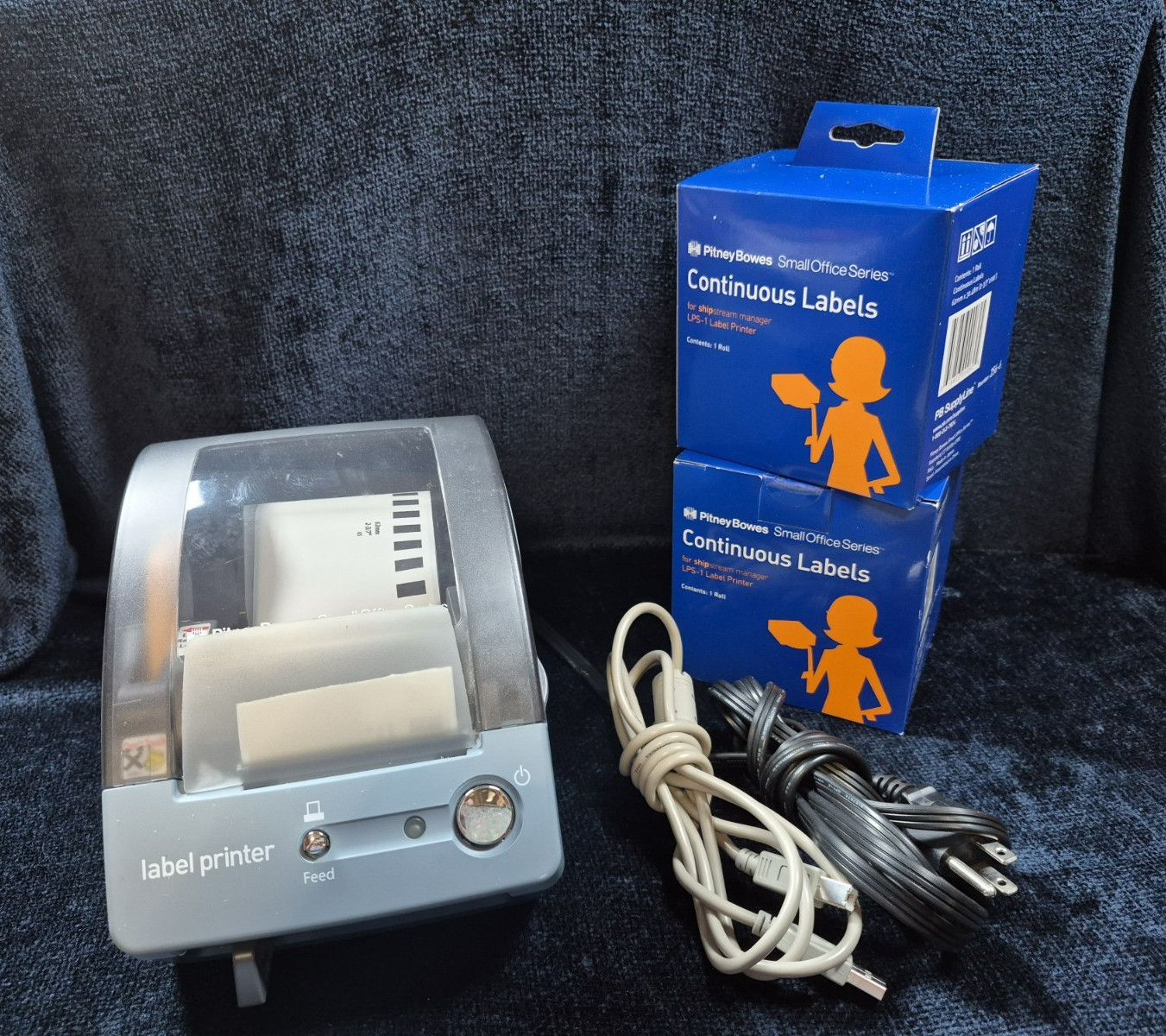 Pitney LPS-1 (Brother QL-500) Sm Office Series Thermal Label Printer 2Box Labels