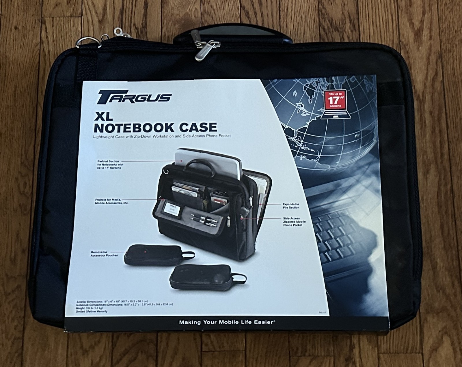 Targus Notebook/Laptop Case up to 17"  Black Nylon Brand-New