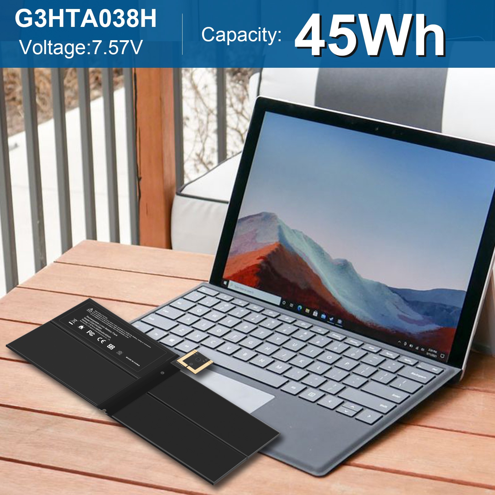 New Battery G3HTA038H For Microsoft Surface Pro 5th Gen (2017) Pro 6 1796 (2018)