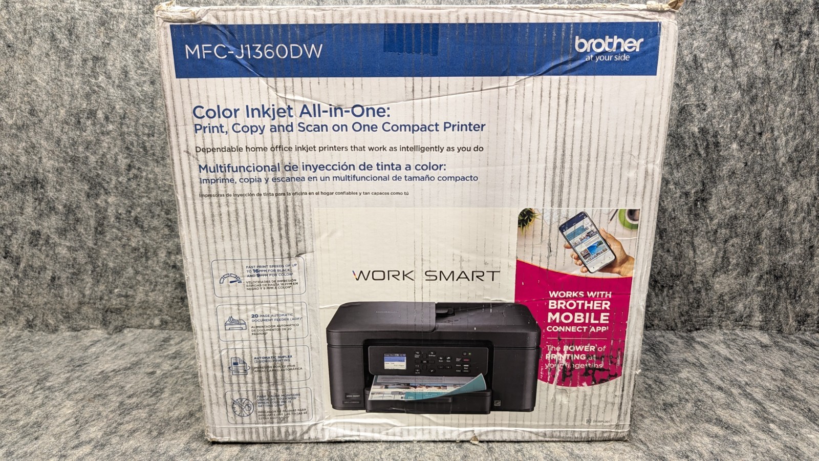 Brother Work Smart MFC-J1360DW Wireless Color All-In-One Inkjet Printer 🔥New🔥