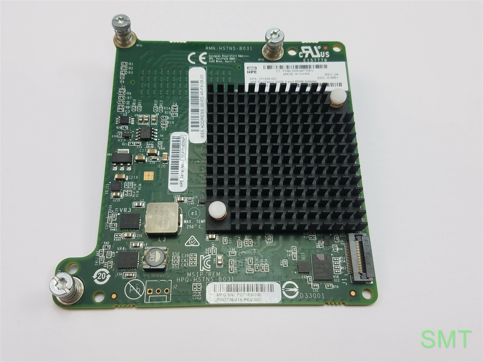 HP FLEXFABRIC 20GB 2-PORT 650M ADAPTER 700765-001 / 701535-001