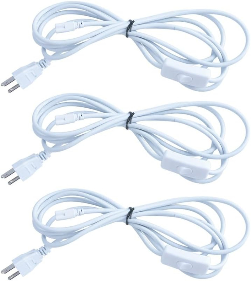 3Pcs 3Pcs 5FT Extension Power Cord, 3Pin Integrated LED Light Cable