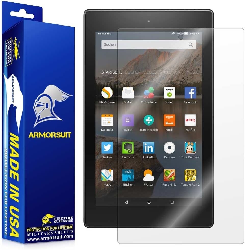 Armor Suit MilitaryShield Screen Protector For Amazon Fire 8" (5th Gen - 2015)