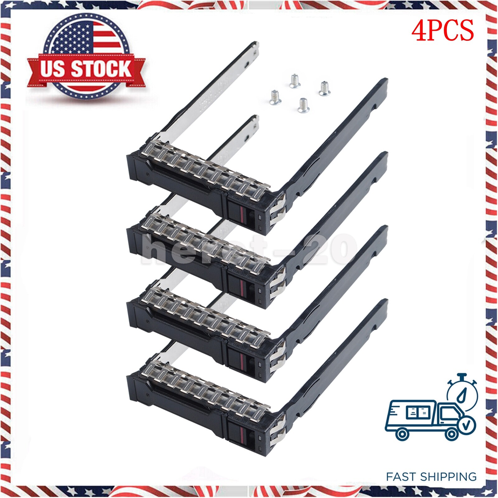 4PCS New 2.5" SAS SATA HDD Tray Caddy P22892 For HPE DL365 DL385 DL325 G10 PLus