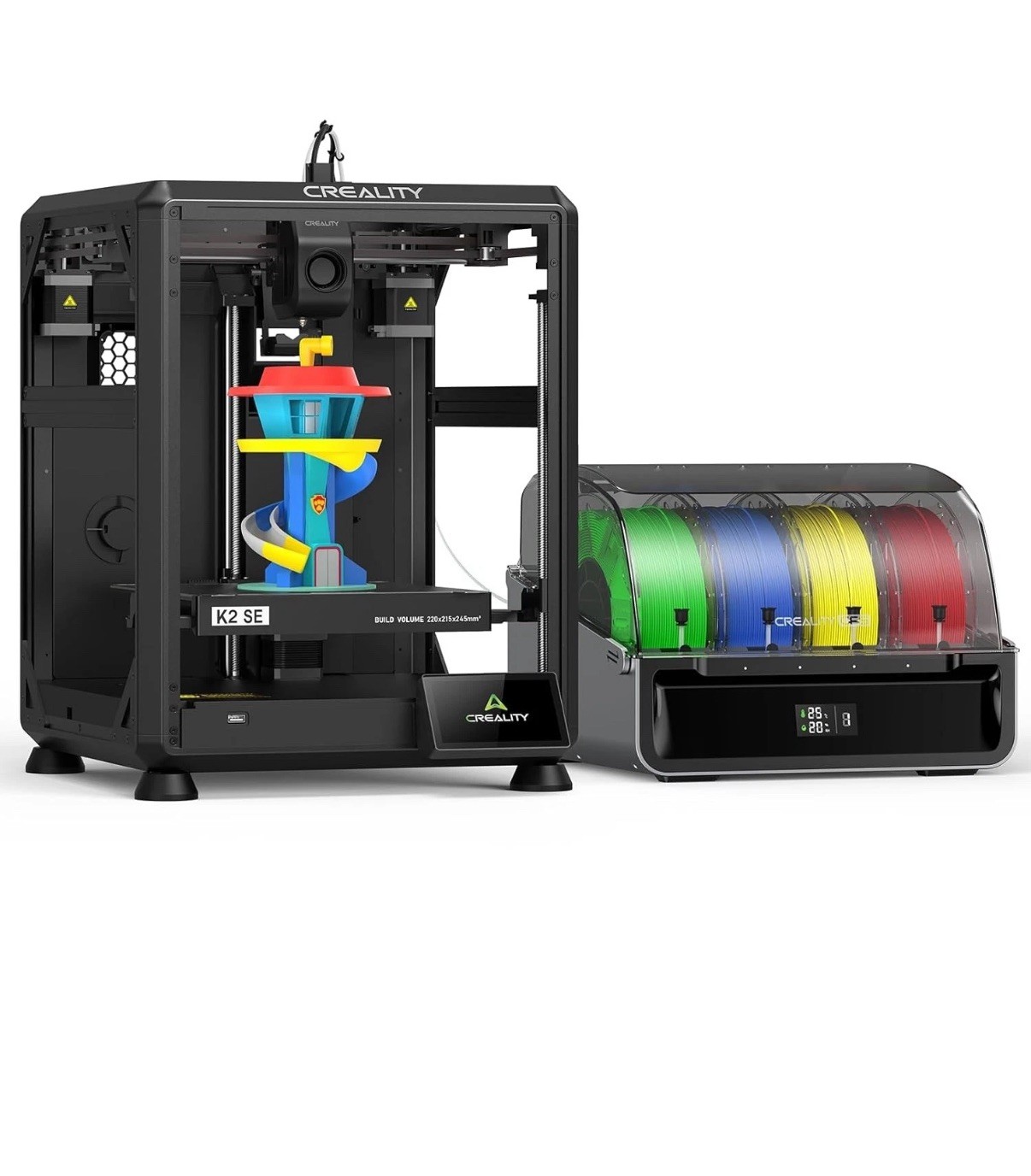 K2 SE Combo 3D Printer, Support Multicolor Printing with CFS, 500mm/s High-Sp...