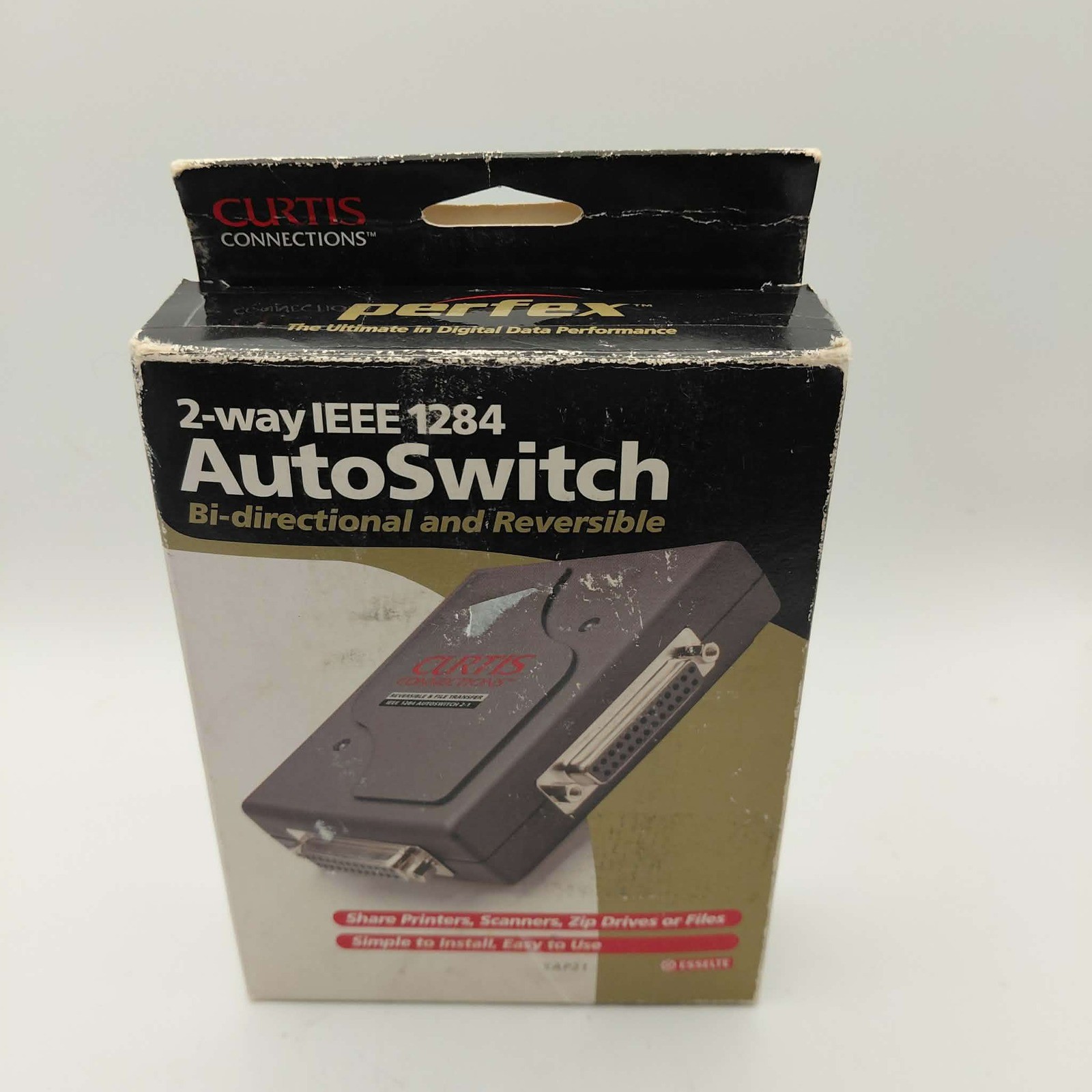 NEW Curtis Connections Perfex 2-way IEEE 1284 AutoSwitch SAP21 Parallel Switch