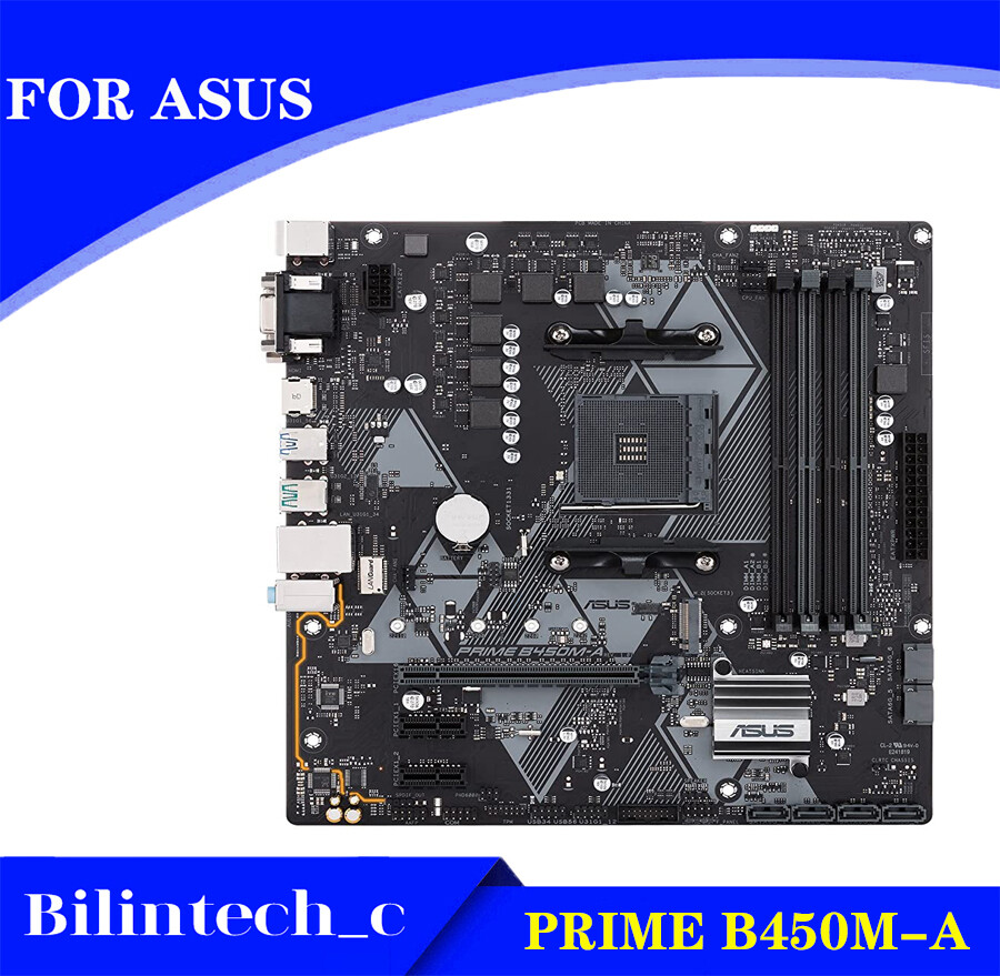 FOR ASUS PRIME B450M-A Motherboard Ryzen 3 2200G AM4 DDR4 AMD B450 64GB