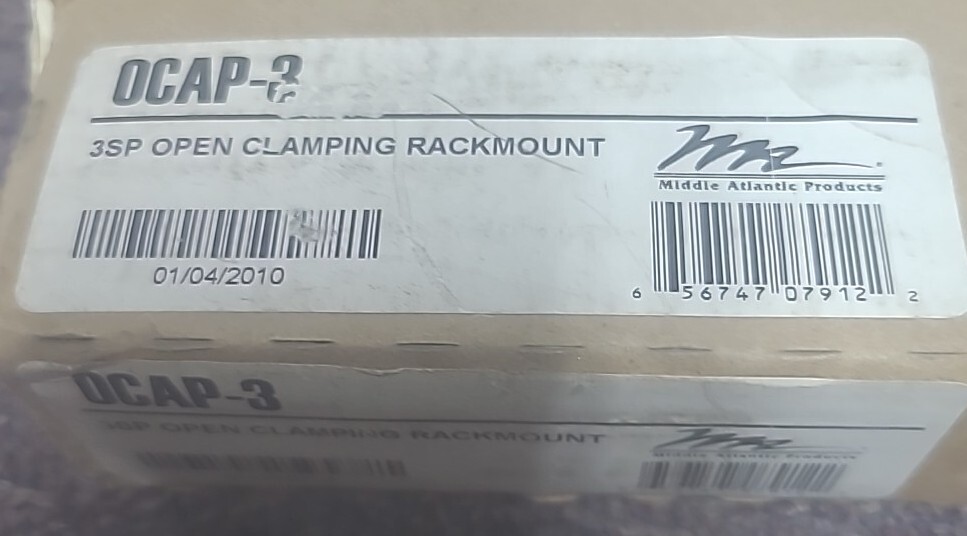 MIDDLE ATLANTIC OCAP-3 3SP Open Clamping Rackmount 3U 19" Wide NEW in BOX 