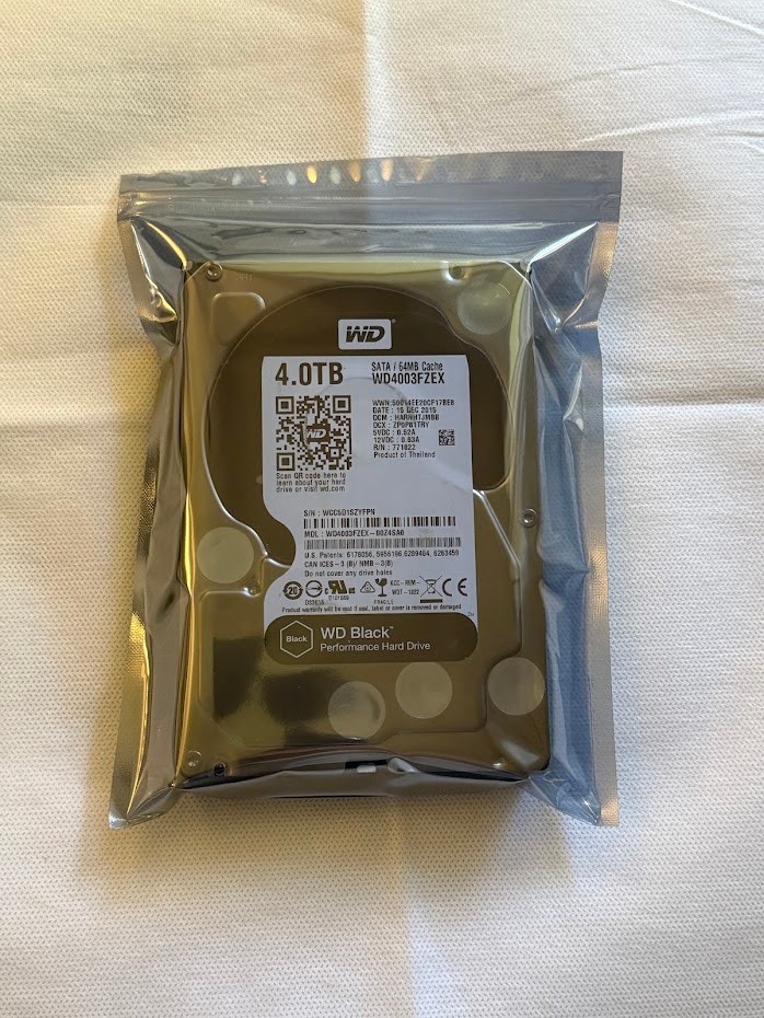 Western Digital WD Black 4TB HDD WD4003FZEX 7200 RPM SATA 6Gb/s