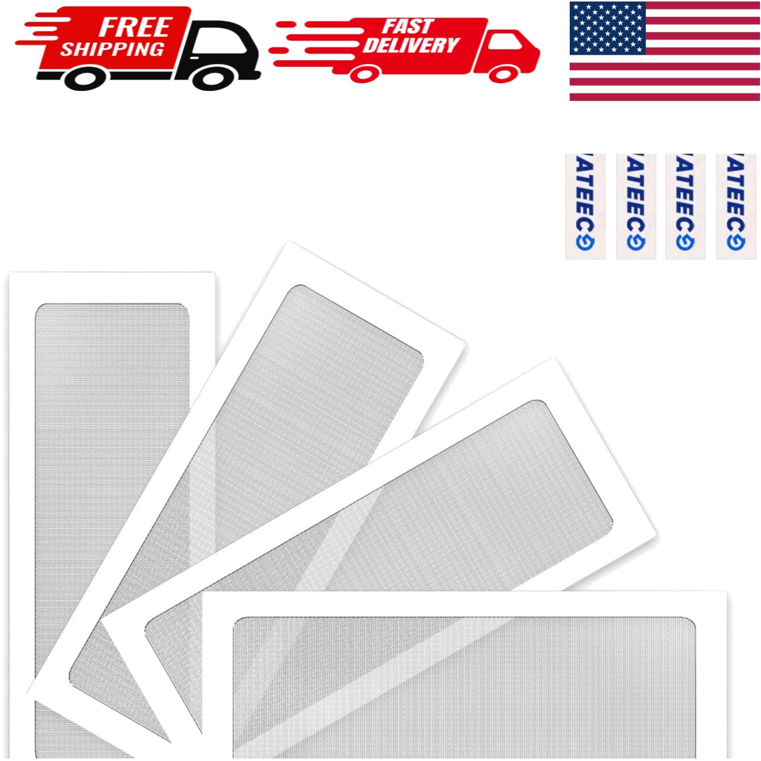 Double-Sided Magnetic Dust Filter 360mm x 120mm - 4PCs for Max Protection