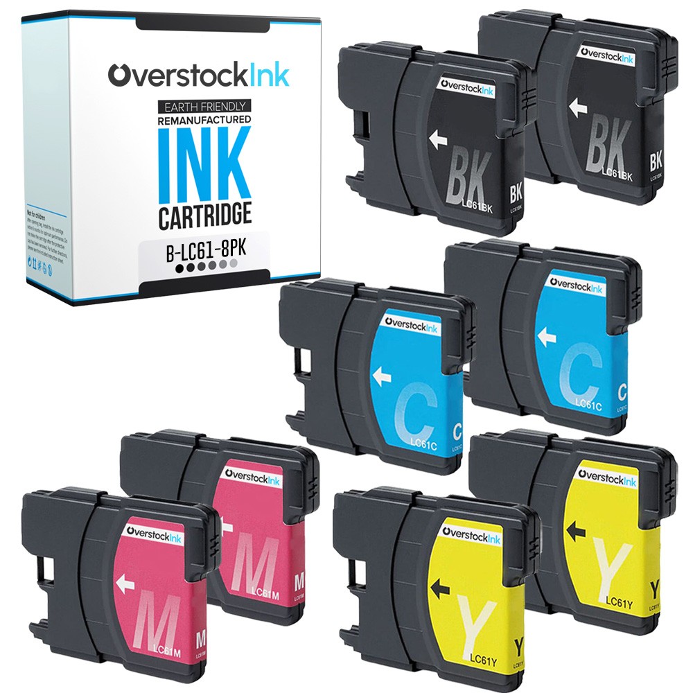 8-Pack Compatible OSI LC61 Printer Cartridges fits Brother MFC-5895CW, 6490CW