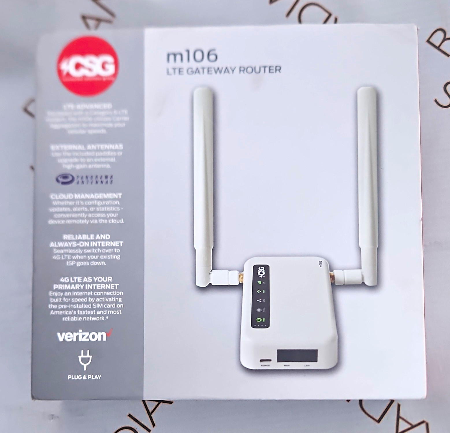 CSG m106 LTE 4G Gateway Router Auto Failover 300Mbps WiFi RJ-45 USB-C
