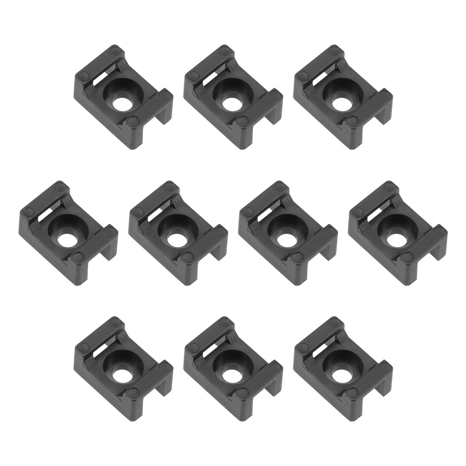Cable Tie Mount Flexible Wire Clip Base 5.2mm/Black/90 Pcs