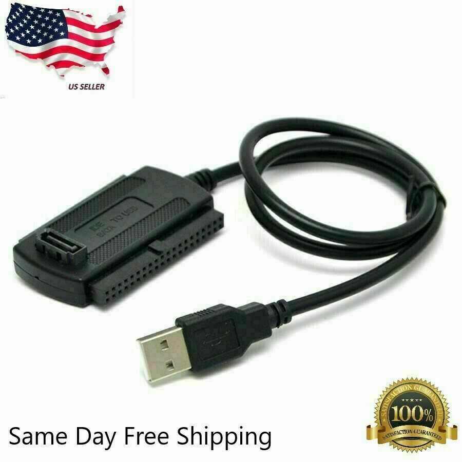 New IDE SATA to USB 2.0 Adapter Converter Cable For 2.5 3.5 Inch Hard Drive HD