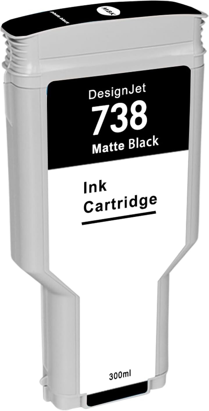 738 Ink Cartridge for DesignJet T850 T950 Large Format Printer 300ml Matte Black