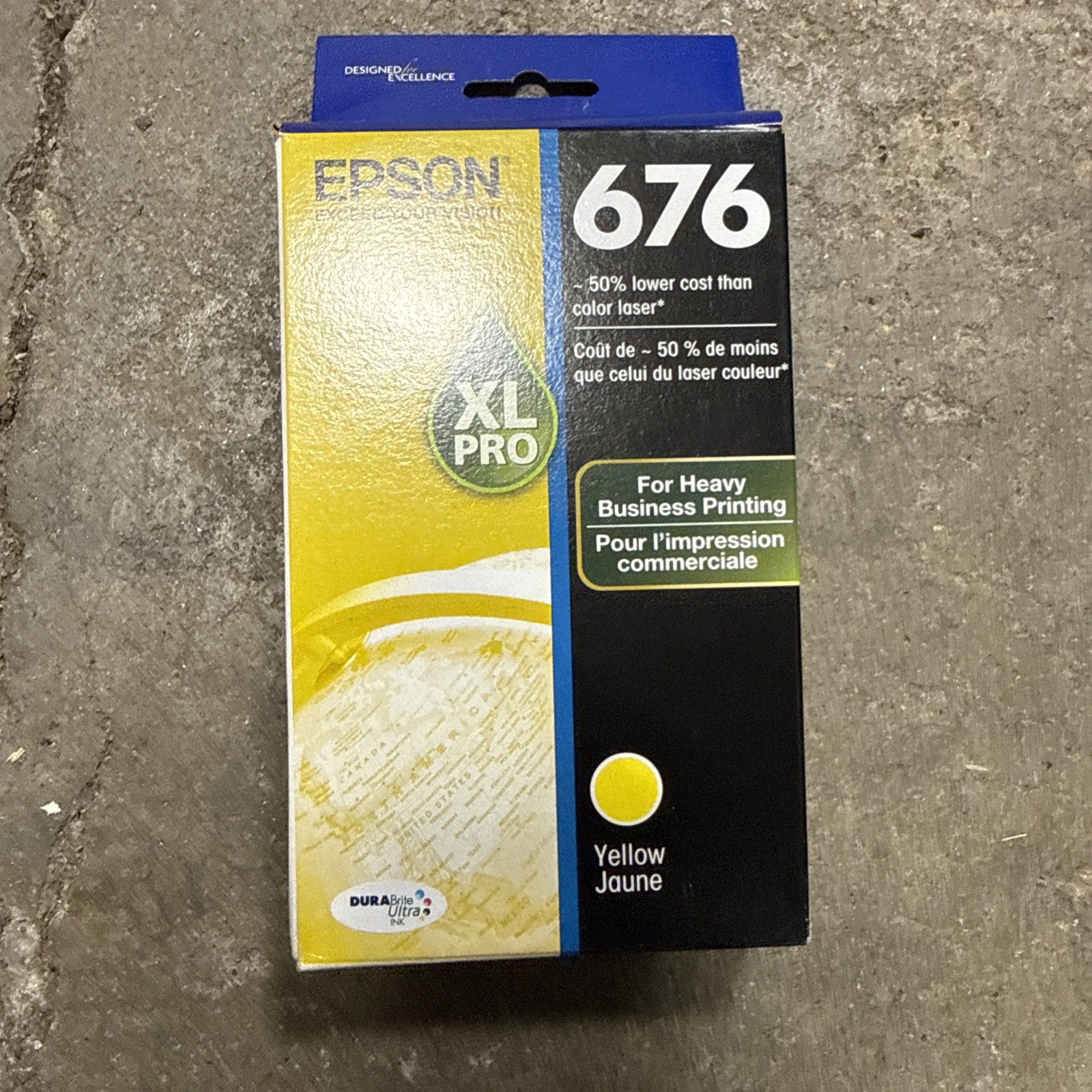 Genuine Epson 676 XL PRO Yellow Ink Cartridge T676XL420 OEM New Seale