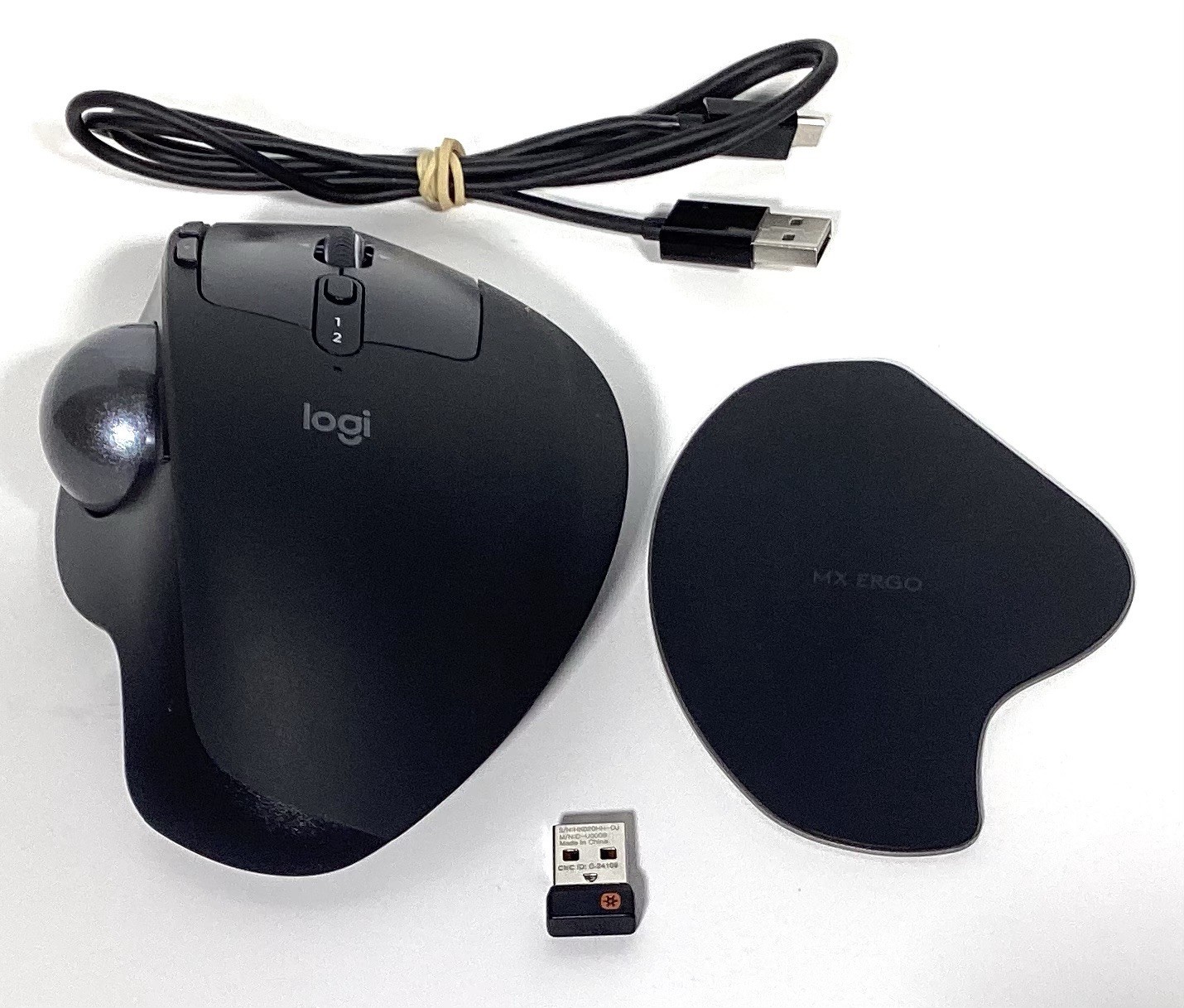 Logitech MX Ergo M-R0065 Advanced Wireless Trackball Mouse  w/Stand + Dongle