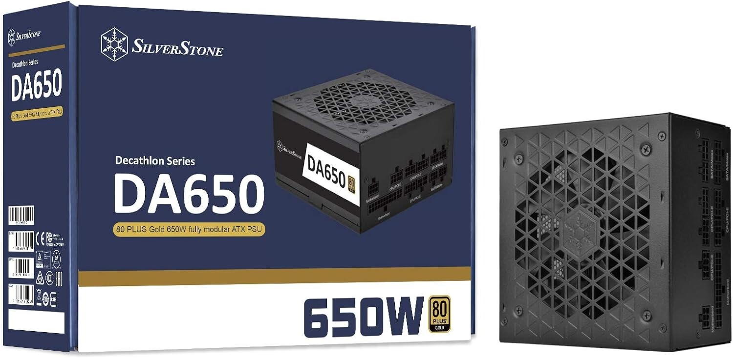 SilverStone Technology DA650 Gold, 80 Plus Gold 650W Fully Modular TX
