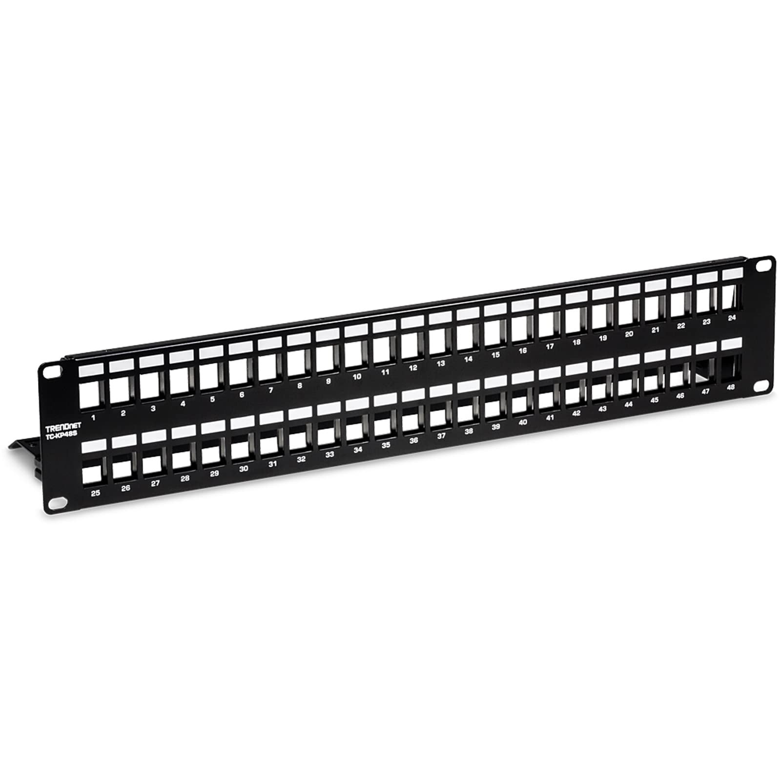 48-Port Blank Keystone Shielded 2U HD Patch Panel, TC-KP48S