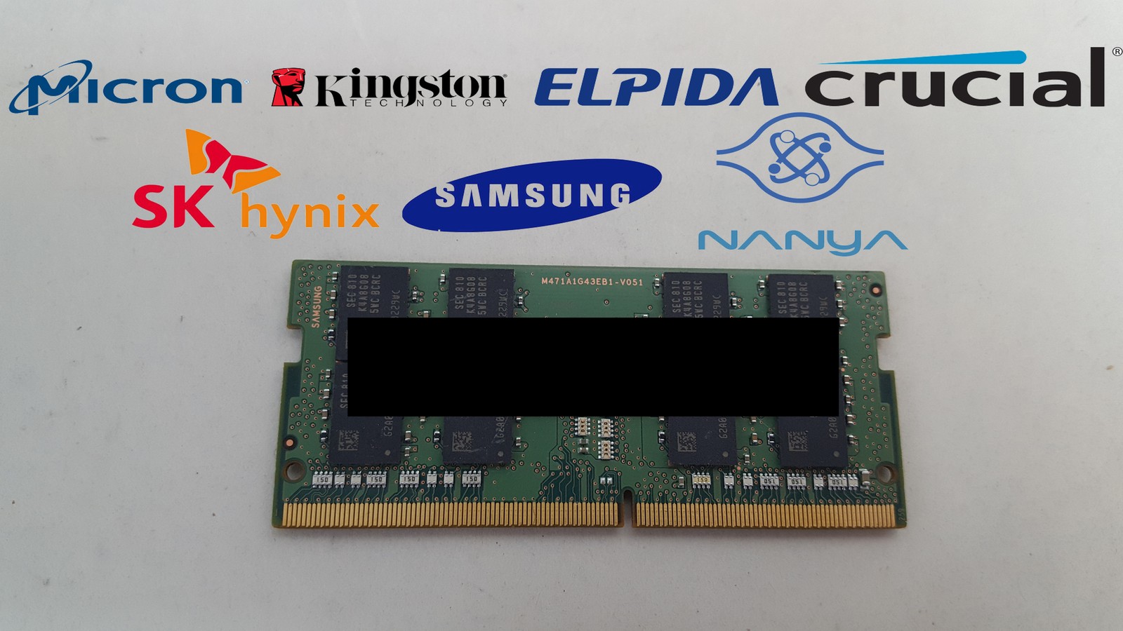 Major Brand 16 GB PC4-19200 (DDR4-2400) 2Rx8 1.2V DDR4 Laptop RAM
