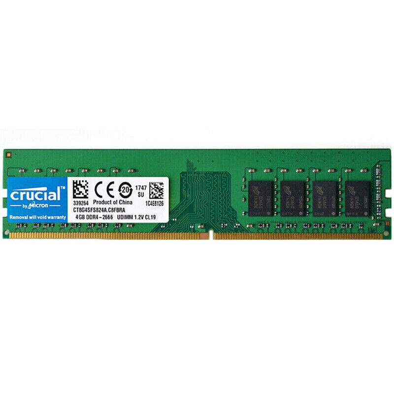 Crucial DDR4 16GB 8GB 4GB 2666 PC4-21300 288pins Desktop Memory Dimm Ram 1.2V