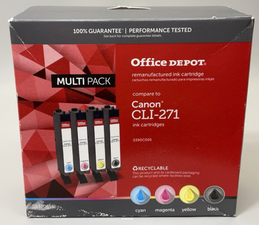 Office Depot for Canon CLI-271 Ink Cartridges Multi Pack - Ships Today