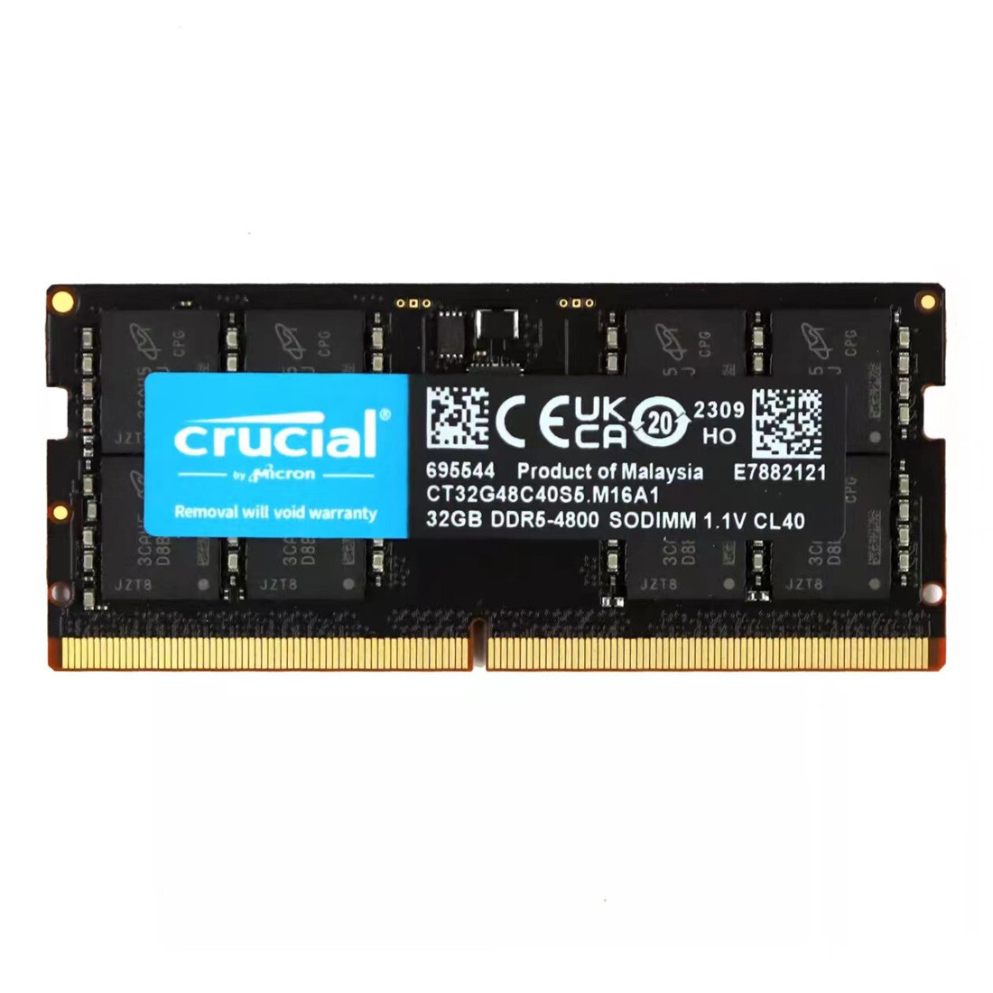 New Crucial 32GB DDR5 4800MHz PC5-38400 262-Pins SODIMM Memory Ram CT32G48C40S5