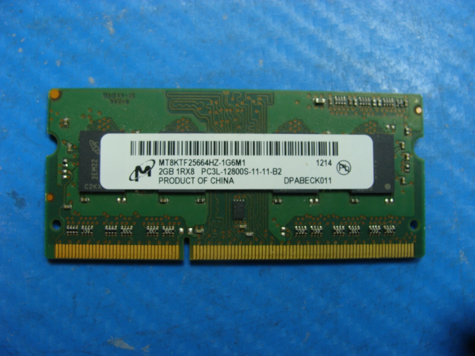 Lenovo Y580 Micron 2GB 1Rx8 SO-DIMM Memory RAM PC3L-12800S MT8KTF25664HZ-1G6M1