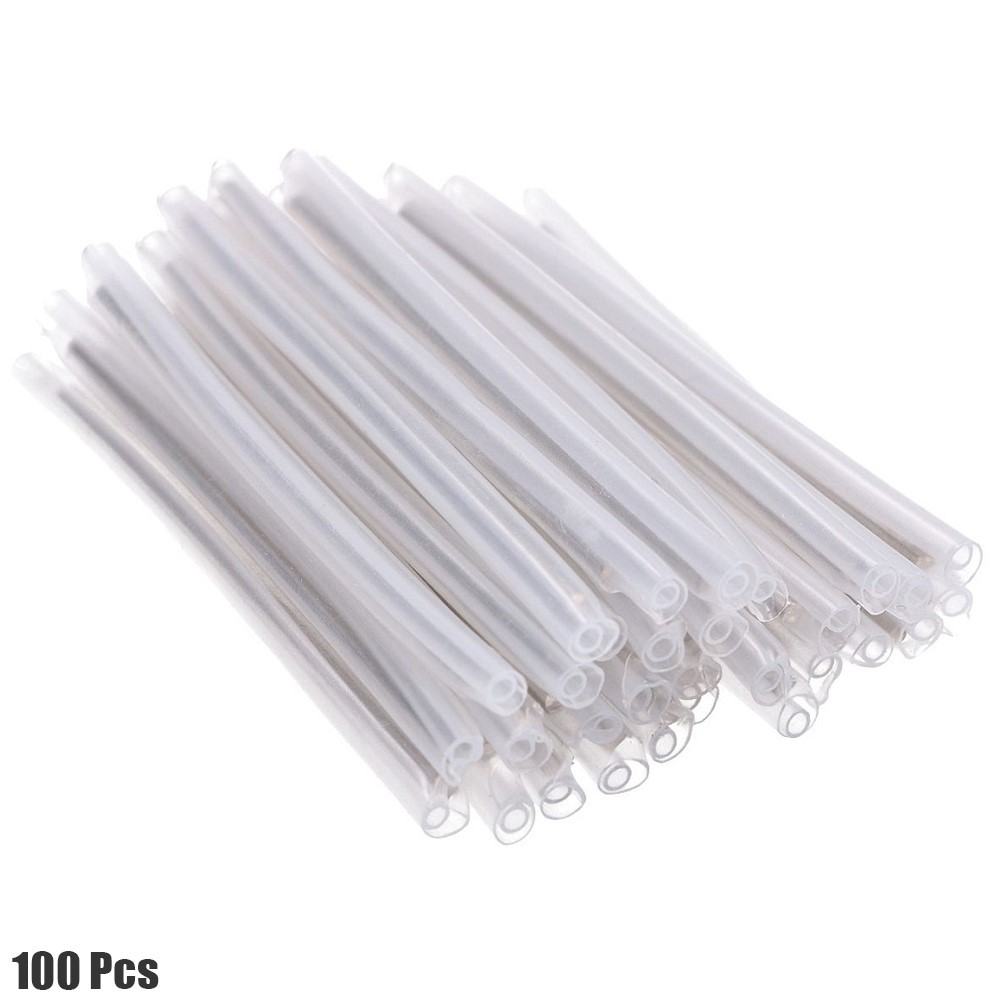 100 Pcs 60mm x 1.5mm Fiber Optic Fusion Splice Protector Tube Sleeve Steel Rod