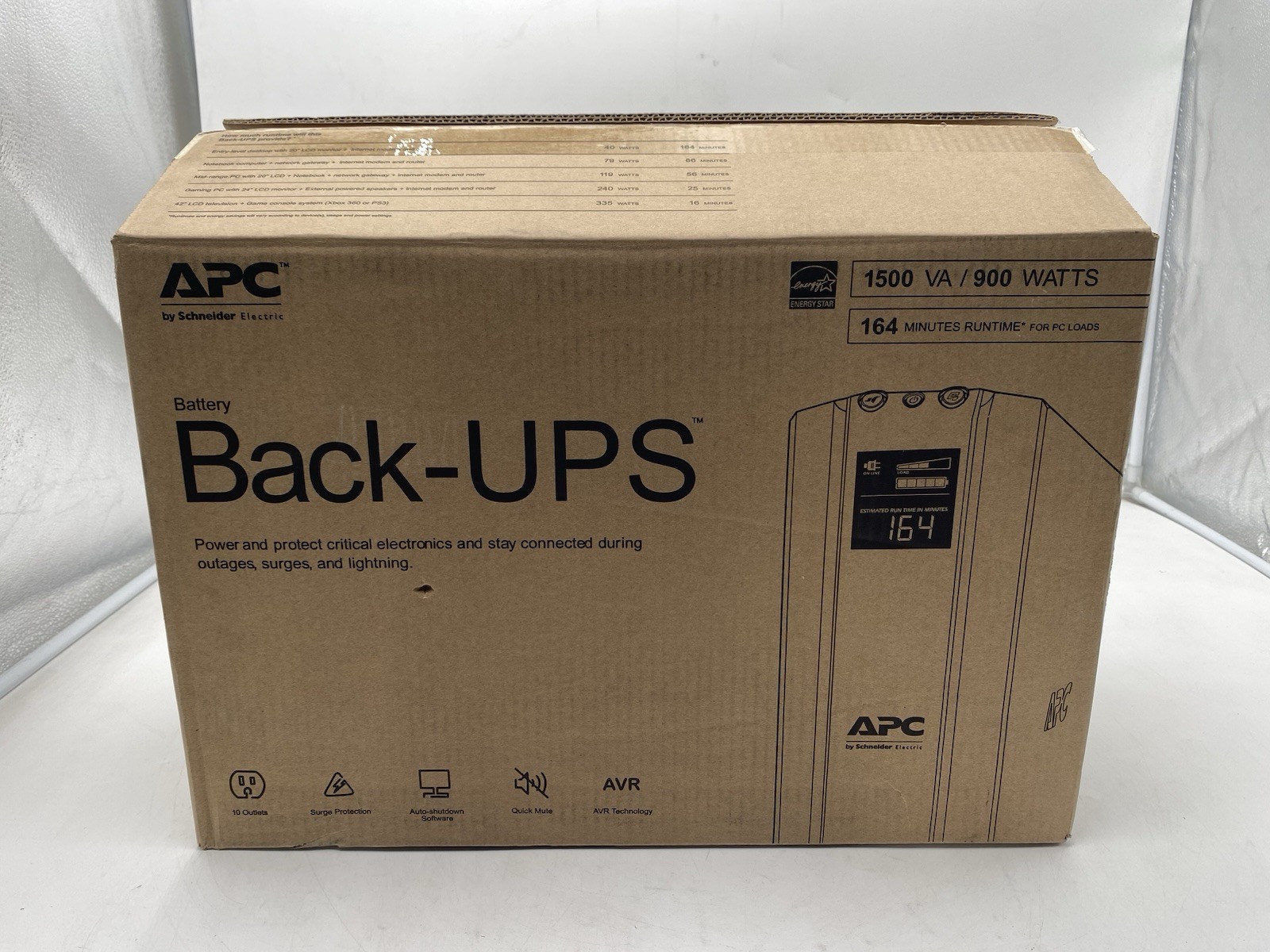 APC Back-UPS 1500 BX1500M UPS Uninterruptible Power Supply 900W
