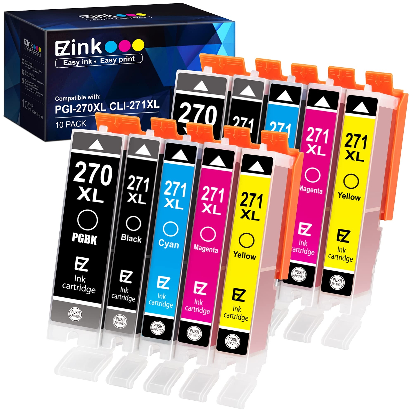 E Z Ink 270XL 271XL Compatible High Yield Ink Cartridges for Canon Printers