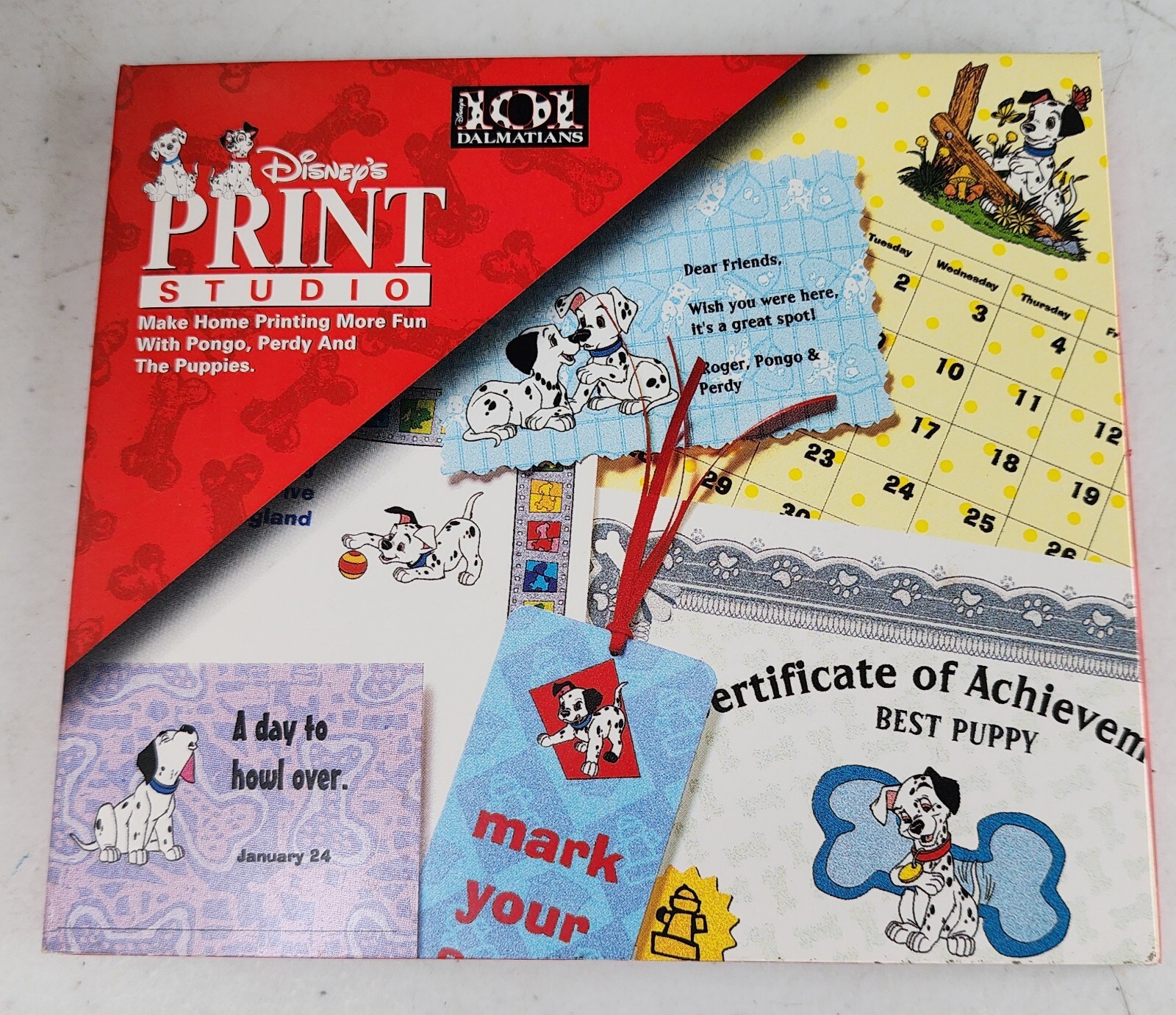 Vintage Disney 101 Dalmatians Print Studio PC 1997